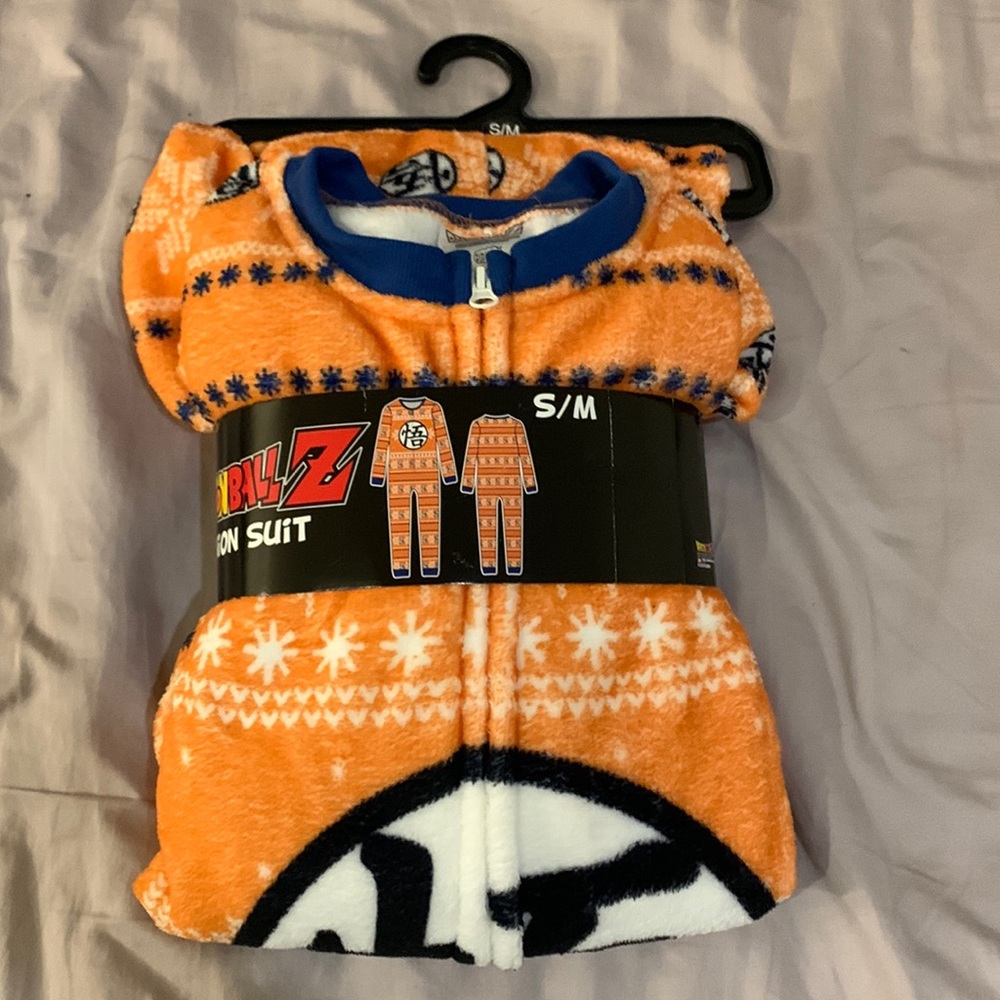 Dragonball Z Goku inspired onesie pajamas small/medium BRAND NEW Union suit